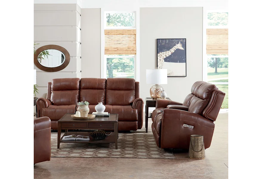 Club Level - Marquee Reclining Living Room Group by Bassett at Esprit Decor Home Furnishings